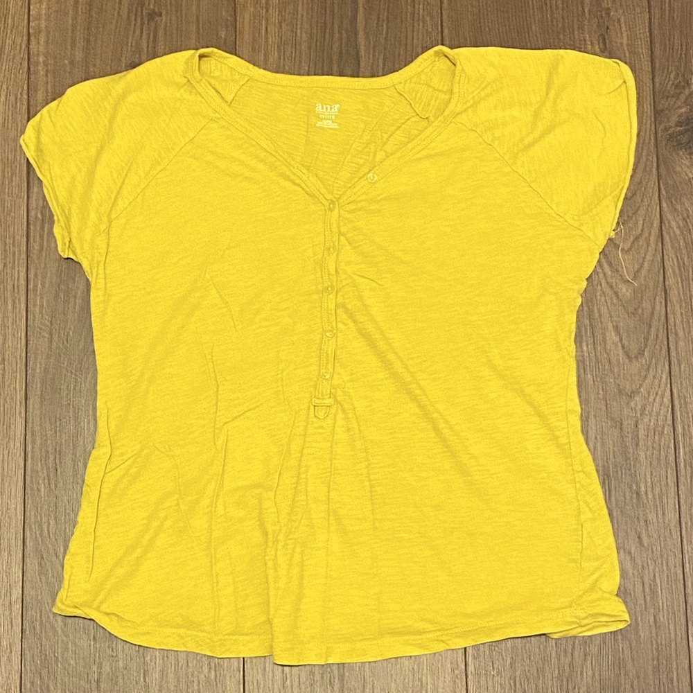 a.n.a mustard yellow shirt